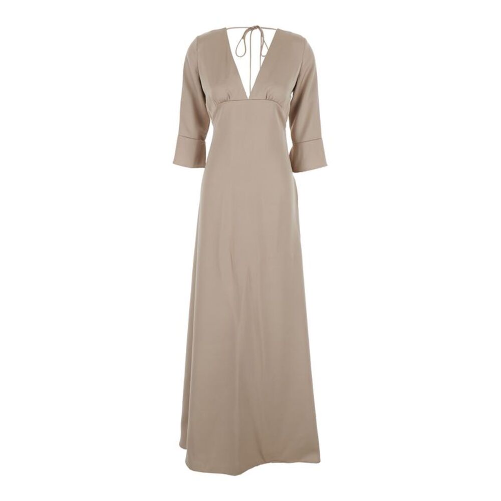 Plain Women Long Sleeves Maxi Dress